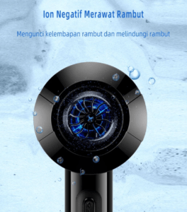Hair Dryer Pengering Rambut - Negative Ion Portable