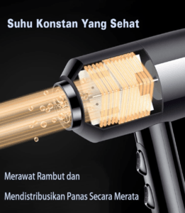Hair Dryer Pengering Rambut - Negative Ion Portable