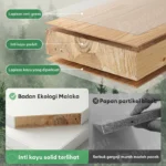 rak kayu rak buku minimalis