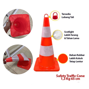 Kerucut Lalu Lintas Traffic Cone Orange 65 cm