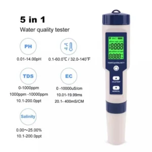 Salinity Meter EZ9909 5 in 1 PH TDS EC