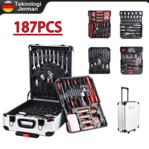 Tool Kit Set 187 Pcs Tool Box Perkakas Bengkel Set Set Koper Set Perkakas Terlaris Automotive Kunci Sok 1 Set Komplit Kunci Set