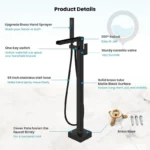 1 Set Kran Bathtub Standing Mixer Faucet Panas Dingin Kuningan 1 Set Kran Bathtub Standing Mixer Faucet Panas Dingin Kuningan