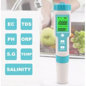 Alat Ukur Kualitas Air 7in1 Salinity PH TDS EC Temp ORP SG