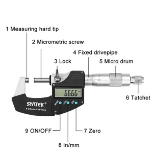 Digital Micrometer 0.001mm Syntek 0 25mm Digital Micrometer 0.001mm Syntek 0 25mm