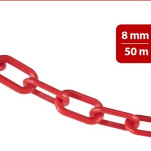 Rantai Plastik Merah Savetex 8mm x 50m Rantai Plastik Merah Savetex 8mm x 50m