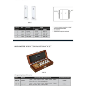 Micrometer Inspection Insize Gauge Block Set Grade 0